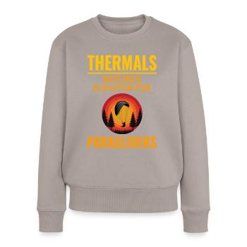 Paragliding Pilot Paraglider Adventures Thermals - Women's Premium Organic Jumper - taupe - Front - Julia (174cm)