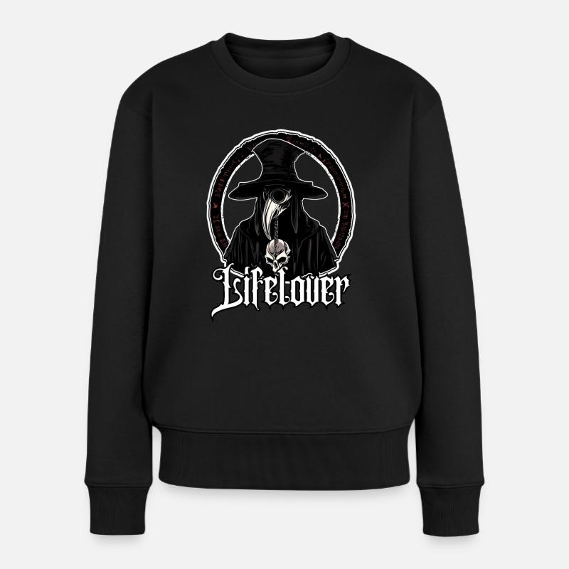 Dr med Lifelover Médecin de la peste - Pull Premium bio Femme - noir