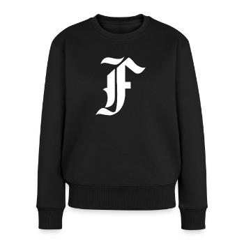 Letter F personalized gift alphabet first name Christmas - Women's Premium Organic Jumper - black - Front - Julia (174cm)