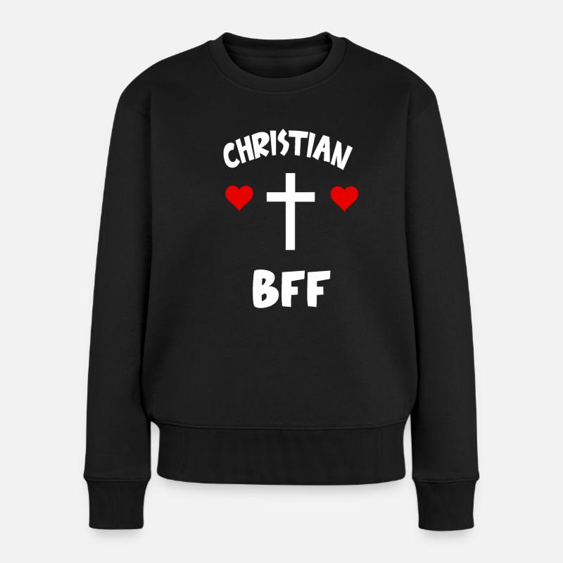 Beste Freundin Christlich Religion Christentum BFF - Frauen Premium Bio Pullover - Schwarz