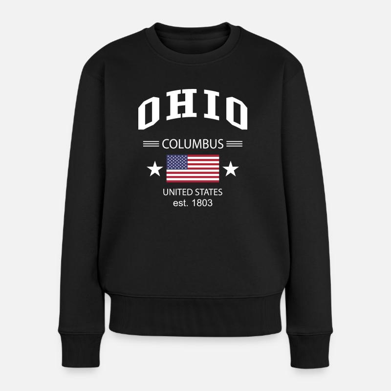 Ohio - Frauen Premium Bio Pullover - Schwarz