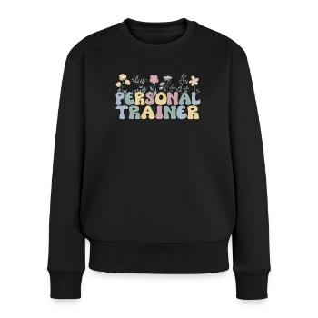 Personal Trainer Gift Fitness Trainer Entraînement - Pull Premium bio Femme - noir - Devant - Julia (174cm)