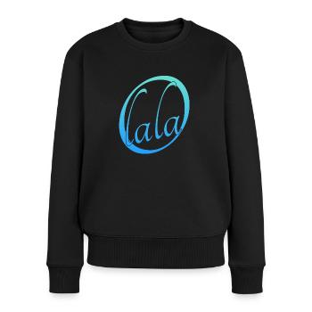 O lala - Frauen Premium Bio Pullover - Schwarz - Vorne - Julia (174cm)