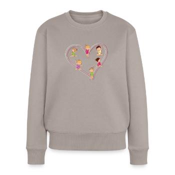 Tumbling & Gymnastics - I love gymnastics - Women's Premium Organic Jumper - taupe - Front - Julia (174cm)
