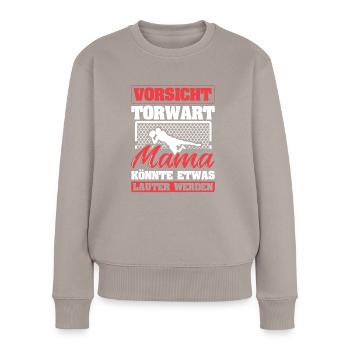 Torwart - Frauen Premium Bio Pullover - Taupe - Vorne - Julia (174cm)