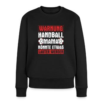 Handball Sportart Handballer - Frauen Premium Bio Pullover - Schwarz - Vorne - Julia (174cm)