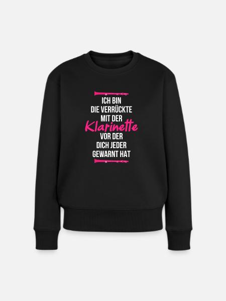 Klarinette Orchester - Frauen Premium Bio Pullover - Schwarz