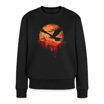 Oiseau milan royal oiseau de proie - Pull Premium bio Femme - noir - Devant - Julia (174cm)