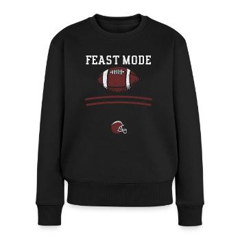 Mode Festin - Football - Pull Premium bio Femme - noir - Devant - Julia (174cm)