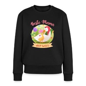 Beste Mama der Welt Design für den Muttertag - Frauen Premium Bio Pullover - Schwarz - Vorne - Julia (174cm)
