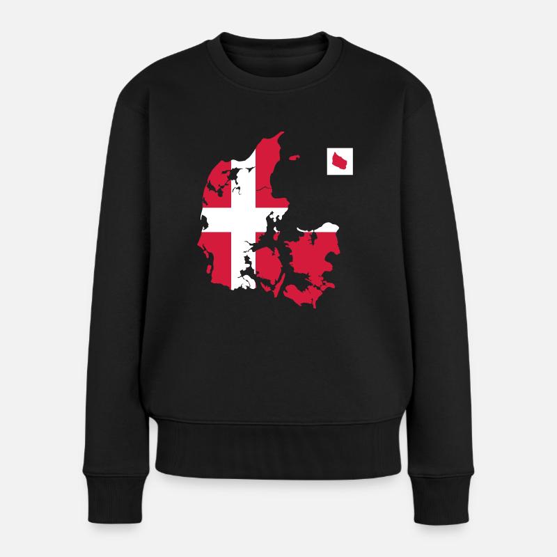 Dänemark - Frauen Premium Bio Pullover - Schwarz