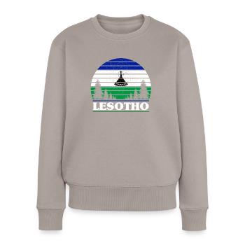 Lesotho - Pull Premium bio Femme - taupe - Devant - Julia (174cm)