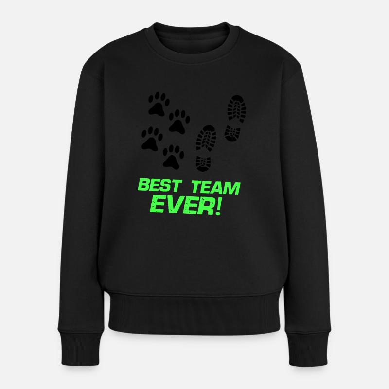 best team ever - Frauen Premium Bio Pullover - Schwarz