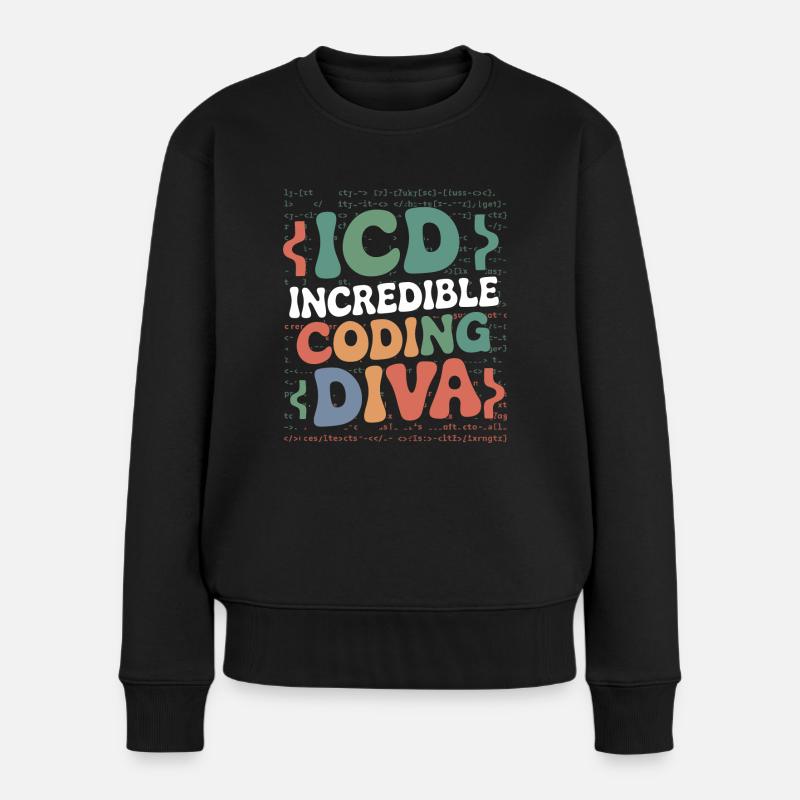 Passionate coding - Women's Premium Organic Jumper - black