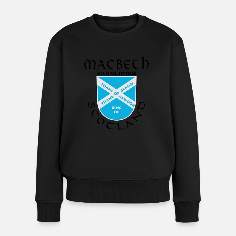 Scotland Macbeth - Women's Premium Organic Jumper - black