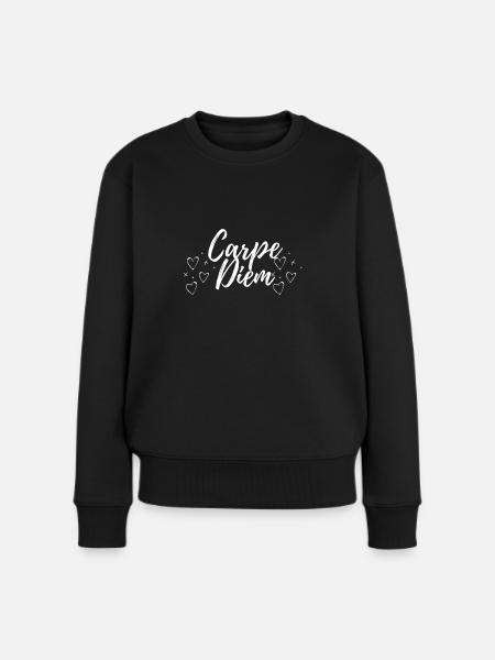 Carpe Diem - Women's Premium Organic Jumper - black