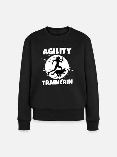 Agility Trainerin Hundesport - Frauen Premium Bio Pullover - Schwarz