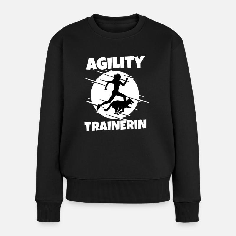 Agility Trainerin Hundesport - Frauen Premium Bio Pullover - Schwarz