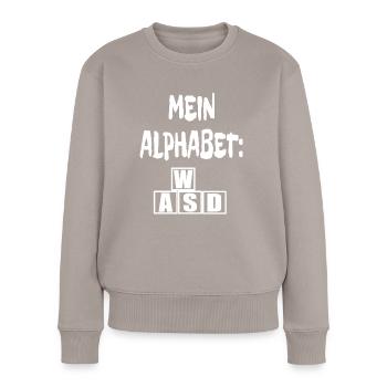 Gamer Gaming Spiel Spieler Konsole Controller - Frauen Premium Bio Pullover - Taupe - Vorne - Julia (174cm)