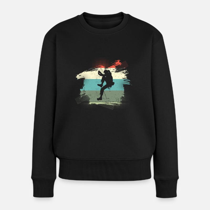 Idée cadeau escalade alpinisme grimpeurs - Pull Premium bio Femme - noir
