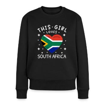 Südafrika Flagge Afrika Südafrikanische Fahne - Frauen Premium Bio Pullover - Schwarz - Vorne - Julia (174cm)