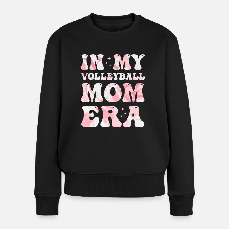 À l’époque de ma mère de volley-ball, maman de volley-ball colorée - Pull Premium bio Femme - noir