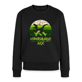 Mamasaurus Dinosaur 3 Kids Retro Vintage Gift - Pull Premium bio Femme - noir - Devant - Julia (174cm)