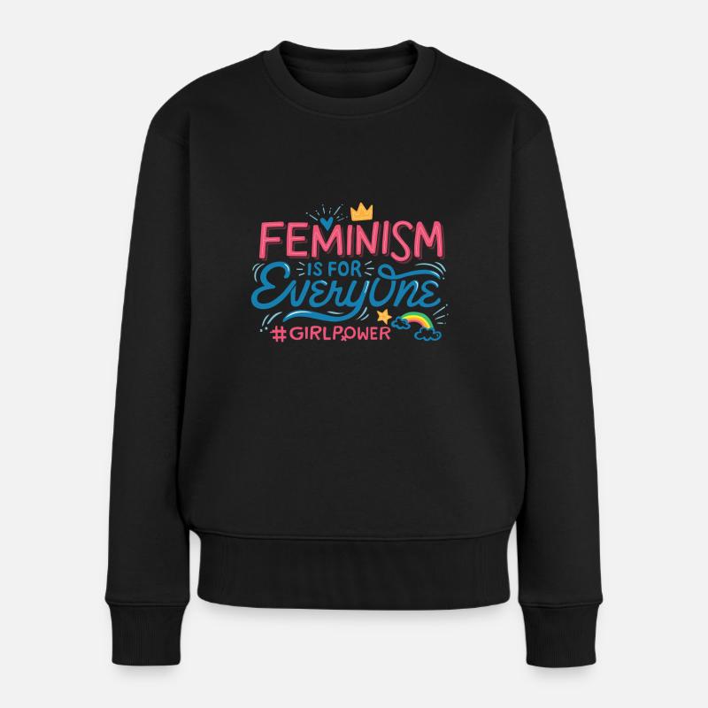 POUR TOUT LE MONDE EST FEMINISME - Pull Premium bio Femme - noir