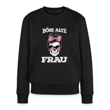 Böse Alte Frau - Frauen Premium Bio Pullover - Schwarz - Vorne - Julia (174cm)