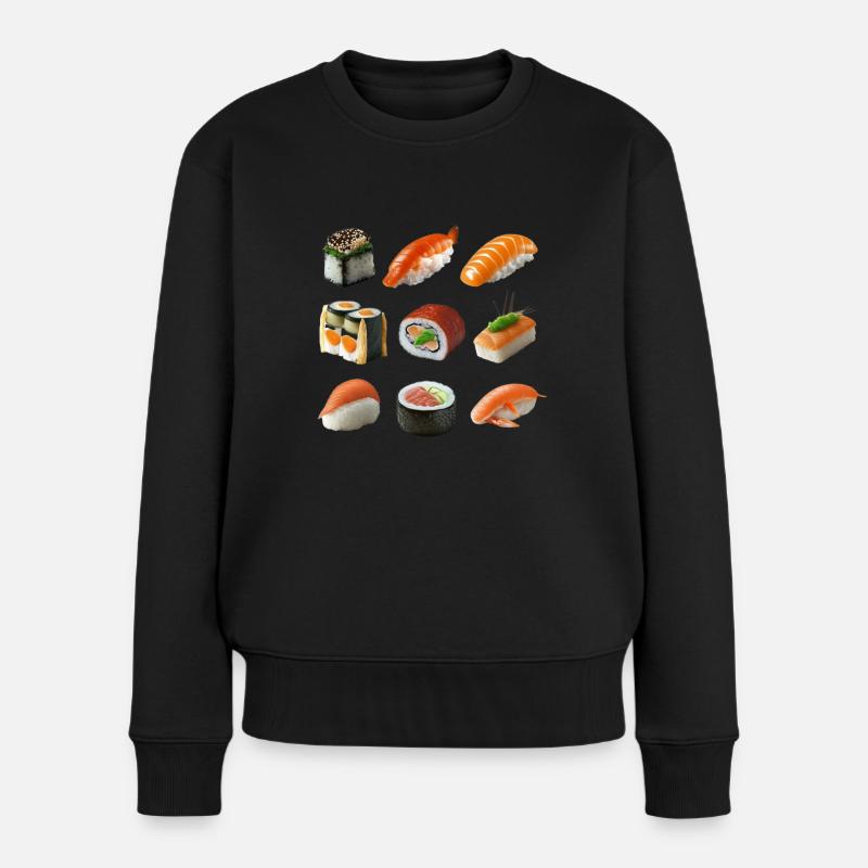 Différentes variantes de sushis - Pull Premium bio Femme - noir