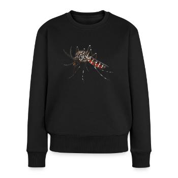 Tiger-Mücke - Frauen Premium Bio Pullover - Schwarz - Vorne - Julia (174cm)