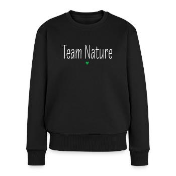 Équipe Nature, Look de partenaire, Chemise de groupe, Conservation de la nature - Pull Premium bio Femme - noir - Devant - Julia (174cm)