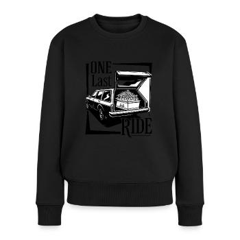 Un dernier voyage, design de corbillard vintage - Pull Premium bio Femme - noir - Devant - Julia (174cm)