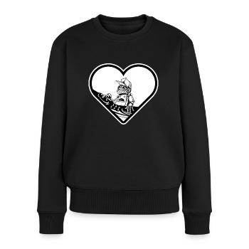 dj audio sound mischpult synthesize mixtape - Frauen Premium Bio Pullover - Schwarz - Vorne - Julia (174cm)