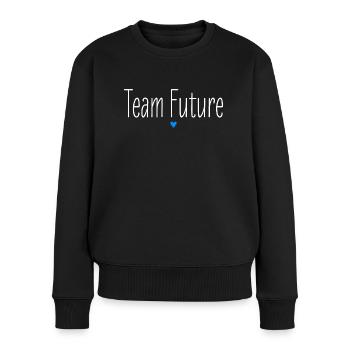 Avenir, Optimisme, Avenir de l’équipe, Look partenaire - Pull Premium bio Femme - noir - Devant - Julia (174cm)