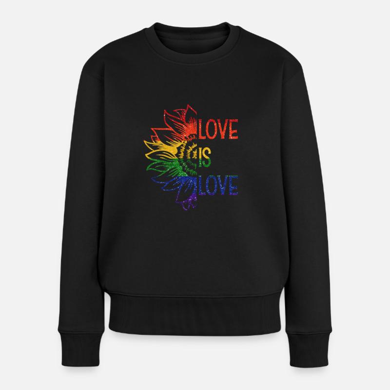 Liebe ist Liebe - Frauen Premium Bio Pullover - Schwarz