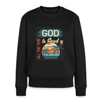 God is Good All The Time Vintage Retro Summer - Pull Premium bio Femme - noir - Devant - Julia (174cm)