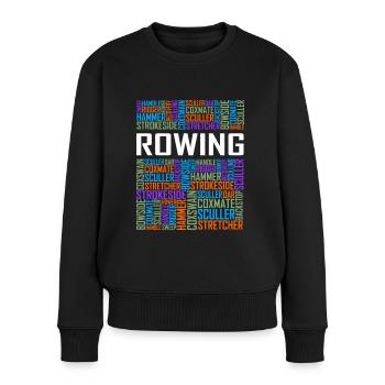 T-shirt Rowing Words - Pull Premium bio Femme - noir - Devant - Julia (174cm)