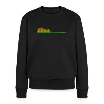 Gitarren-Shape-Equalizer - Frauen Premium Bio Pullover - Schwarz - Vorne - Julia (174cm)