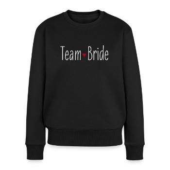 Équipe Mariée Mariée Coeur Rouge Mariage Fête De Mariage - Pull Premium bio Femme - noir - Devant - Julia (174cm)