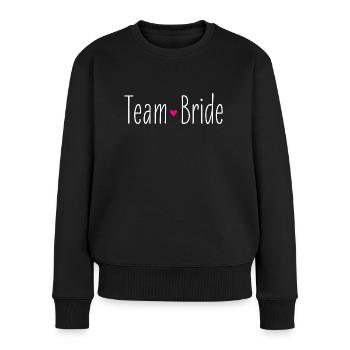 Équipe Mariée Mariée Coeur Rouge Mariage Fête De Mariage - Pull Premium bio Femme - noir - Devant - Julia (174cm)