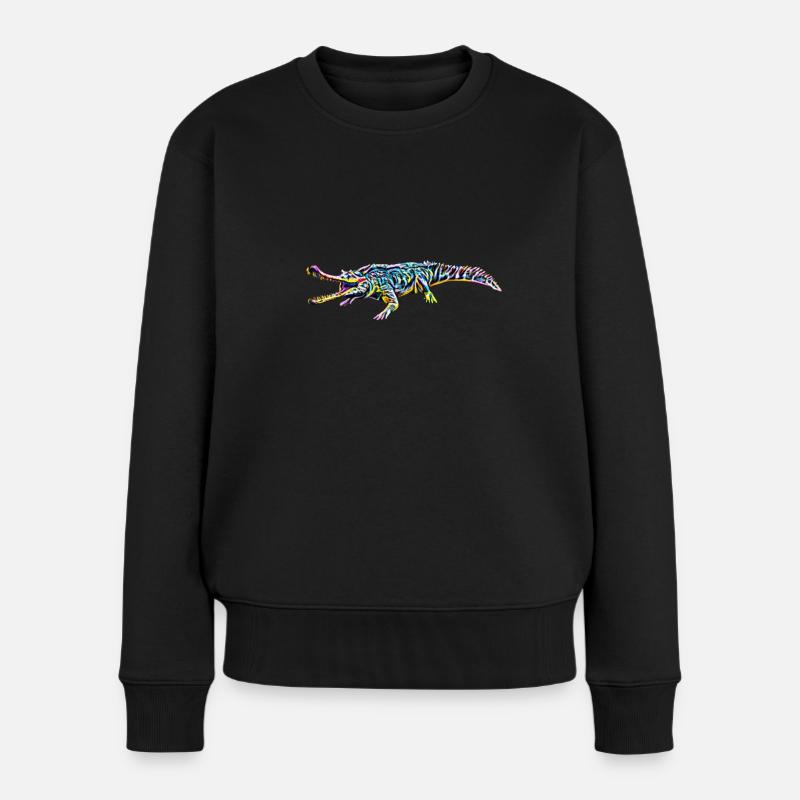 crocodile - Women's Premium Organic Jumper - black