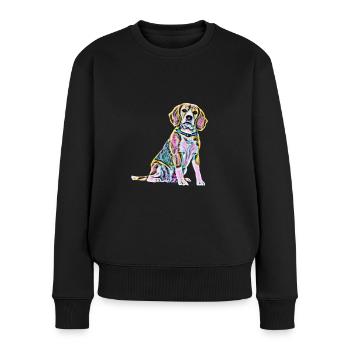 Beagle - Pull Premium bio Femme - noir - Devant - Julia (174cm)
