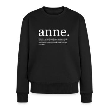 Anne Mutter Lügat signifiant ancien cadeau turc - Pull Premium bio Femme - noir - Devant - Julia (174cm)