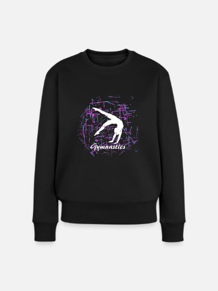 Turnen, Turnerin - Gymnastics - Frauen Premium Bio Pullover - Schwarz
