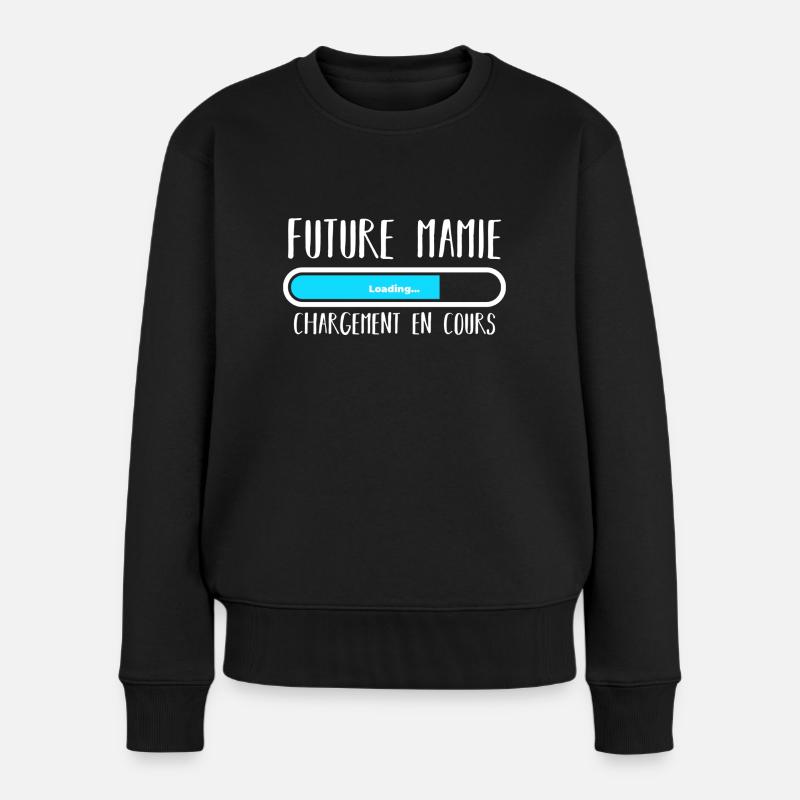 Future mamie loading blanc - Pull Premium bio Femme - noir