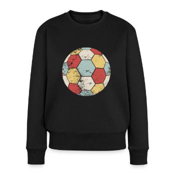 Handball Rétro Ballon de Handball Cadeau Vintage - Pull Premium bio Femme - noir - Devant - Julia (174cm)