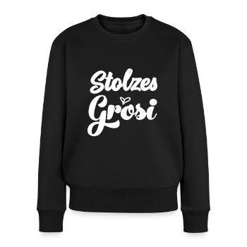 Stolzes Grosi Bestes Grosi der Welt Oma Schweiz - Frauen Premium Bio Pullover - Schwarz - Vorne - Julia (174cm)