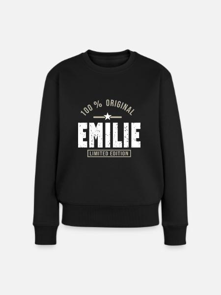 Emilie ORIGINAL cadeau personnalisé prénom emilie - Pull Premium bio Femme - noir
