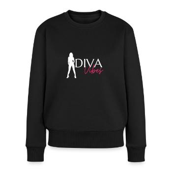 Diva Vibes - Mindset - Women's Premium Organic Jumper - black - Front - Julia (174cm)